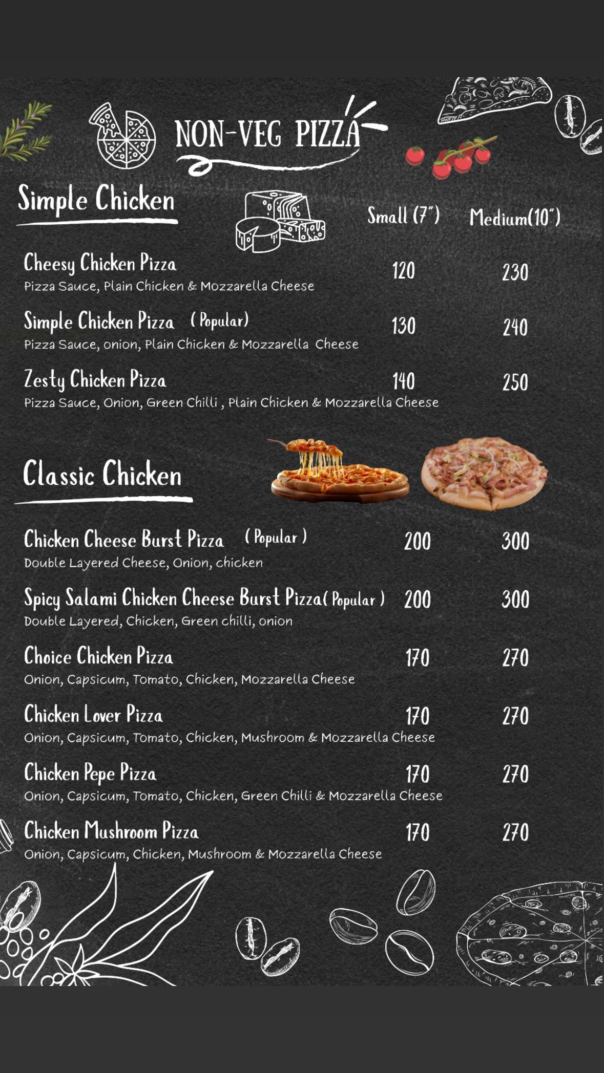 Non-Veg Pizza Simple & Classic